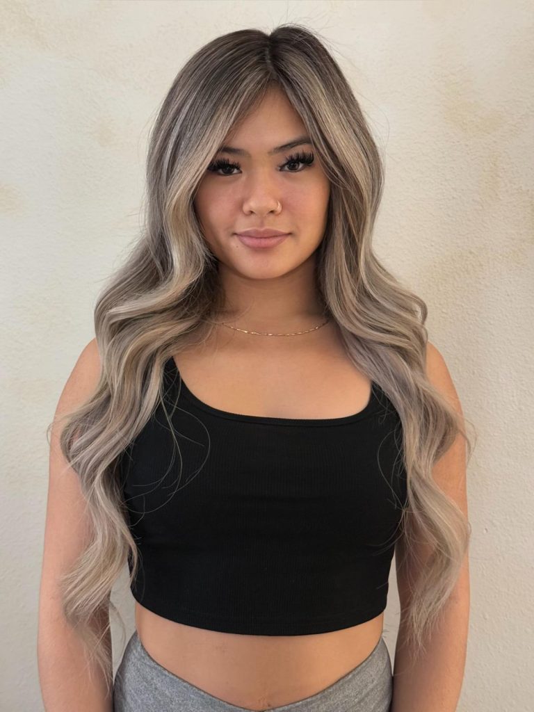 grey blending hair stylist service Katy TX