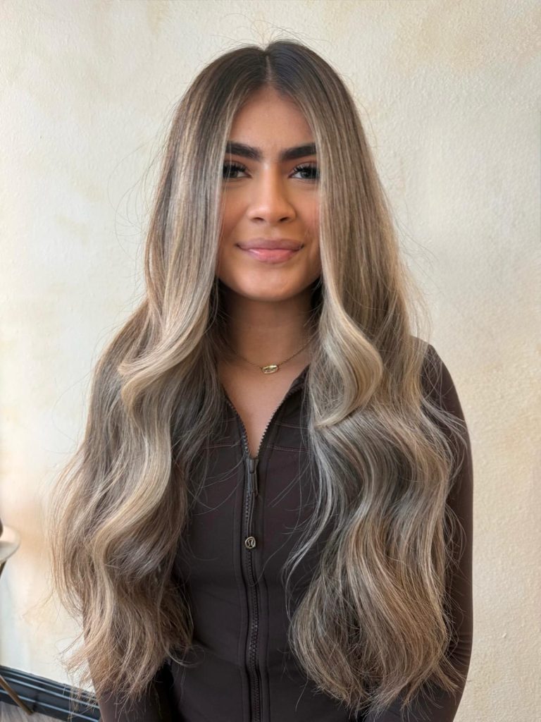 soft blonde balayage hair stylist Katy TX